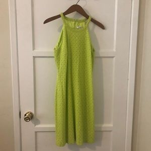 Highlighter Green Dress with unique design 😍